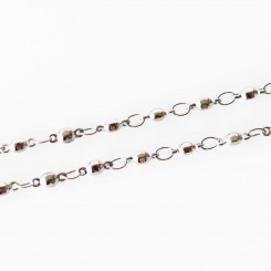 Ball Link Necklace - 28 inch (71cm) Silver Tone